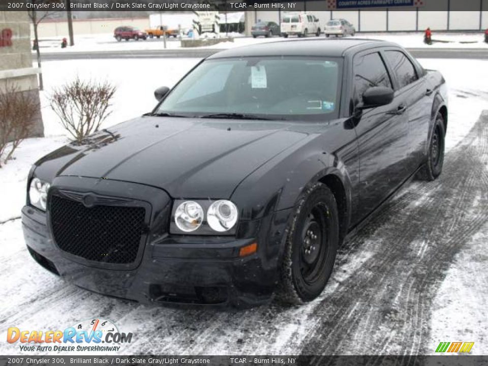 2007 Chrysler 300 Brilliant Black / Dark Slate Gray/Light Graystone Photo #2