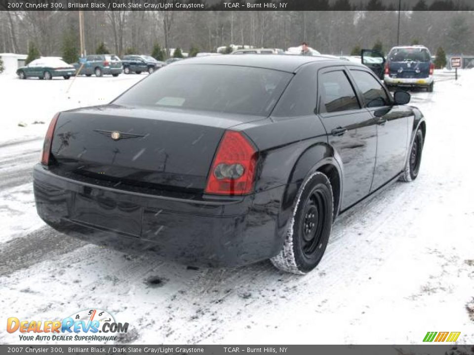 2007 Chrysler 300 Brilliant Black / Dark Slate Gray/Light Graystone Photo #4