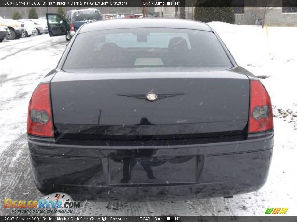 2007 Chrysler 300 Brilliant Black / Dark Slate Gray/Light Graystone Photo #5