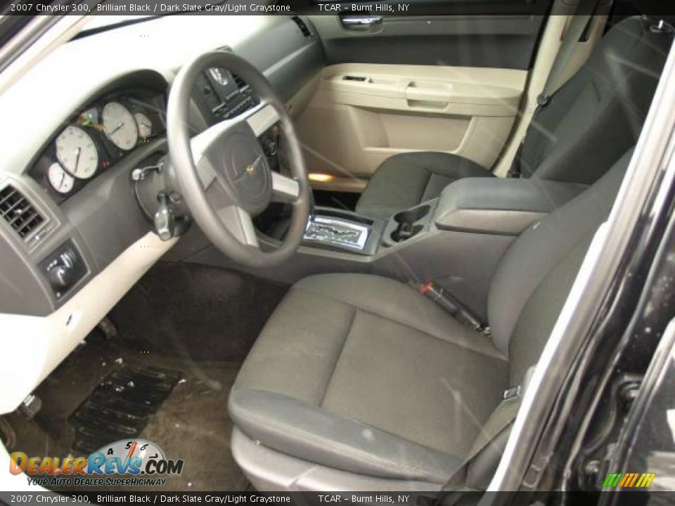 2007 Chrysler 300 Brilliant Black / Dark Slate Gray/Light Graystone Photo #8