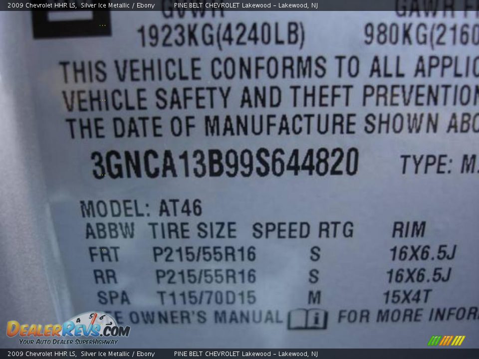 2009 Chevrolet HHR LS Silver Ice Metallic / Ebony Photo #15