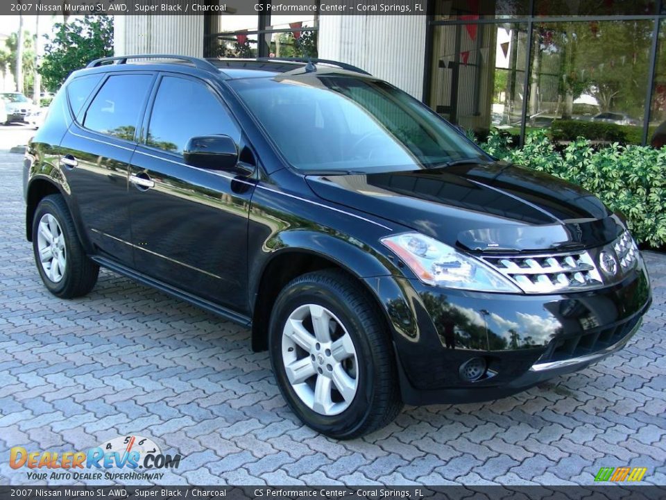 2007 Nissan Murano SL AWD Super Black / Charcoal Photo #3