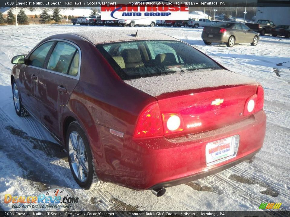 2009 Chevrolet Malibu LT Sedan Red Jewel / Cocoa/Cashmere Photo #5