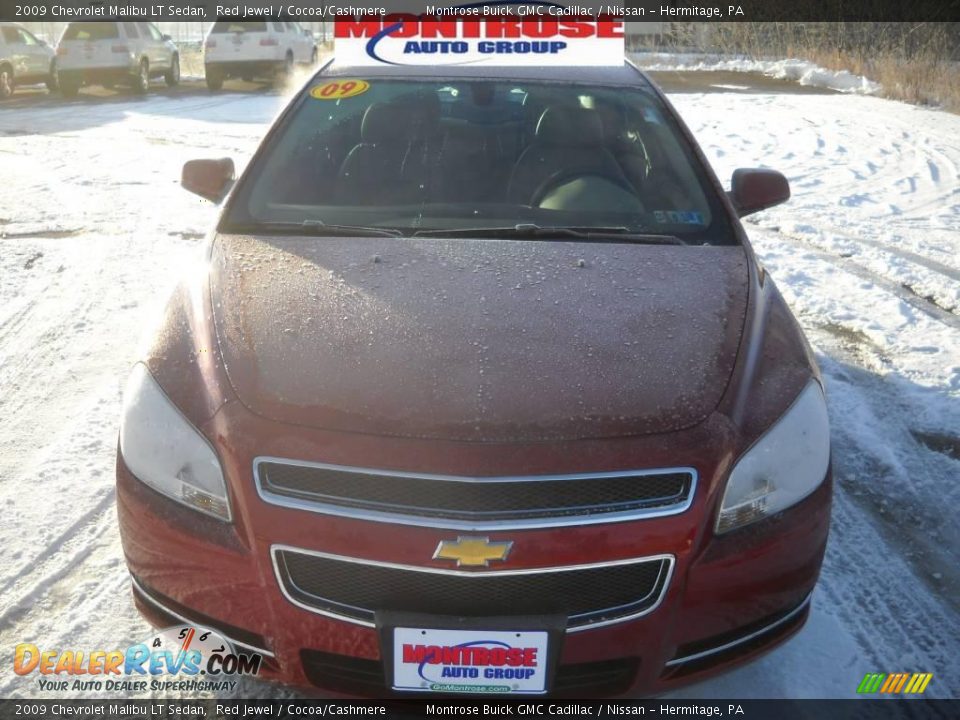 2009 Chevrolet Malibu LT Sedan Red Jewel / Cocoa/Cashmere Photo #22