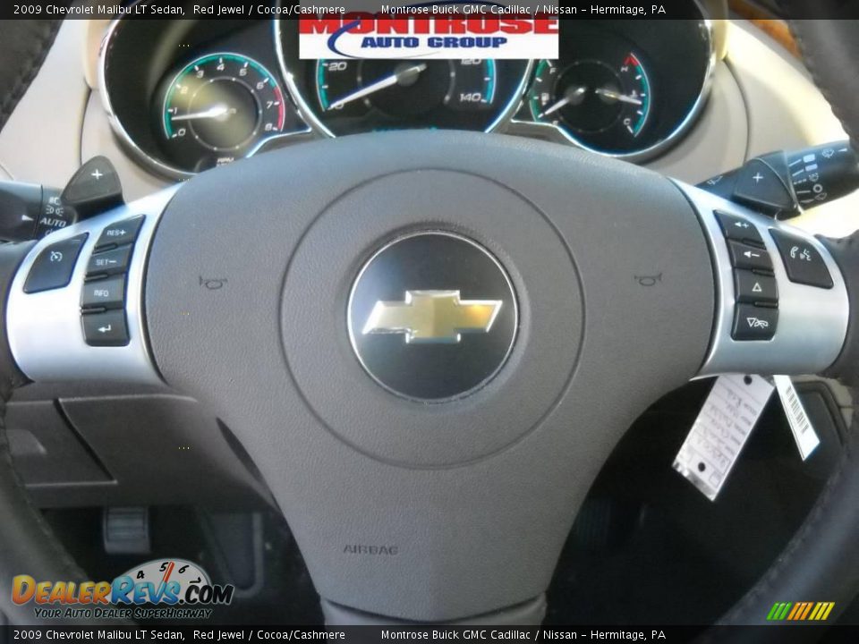 2009 Chevrolet Malibu LT Sedan Red Jewel / Cocoa/Cashmere Photo #29
