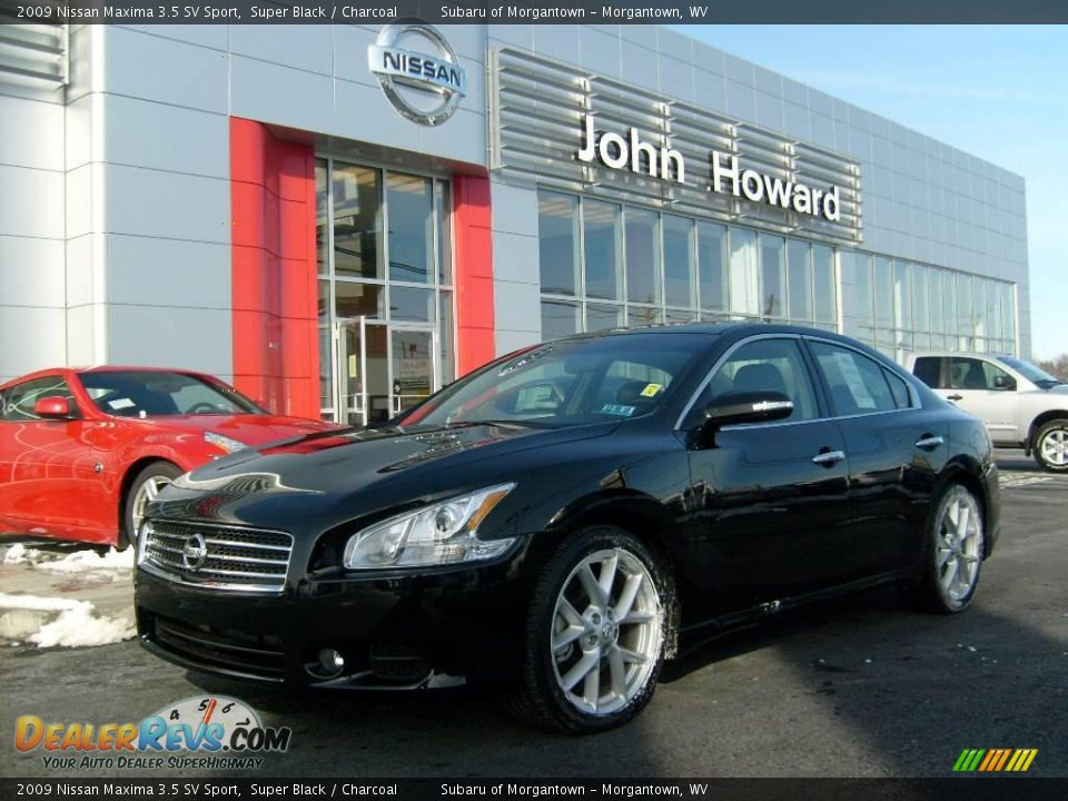 2009 Nissan Maxima 3.5 SV Sport Super Black / Charcoal Photo #1