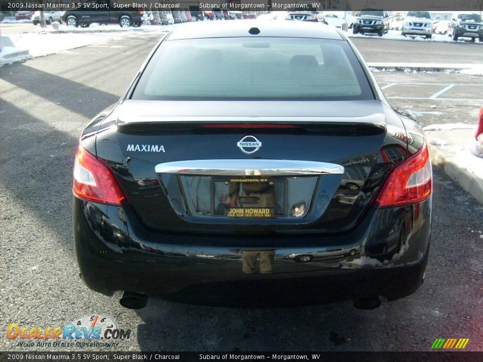 2009 Nissan Maxima 3.5 SV Sport Super Black / Charcoal Photo #4