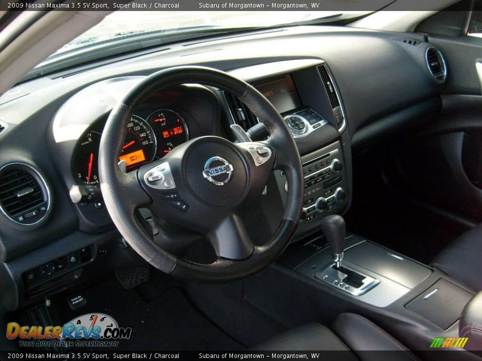 2009 Nissan Maxima 3.5 SV Sport Super Black / Charcoal Photo #11