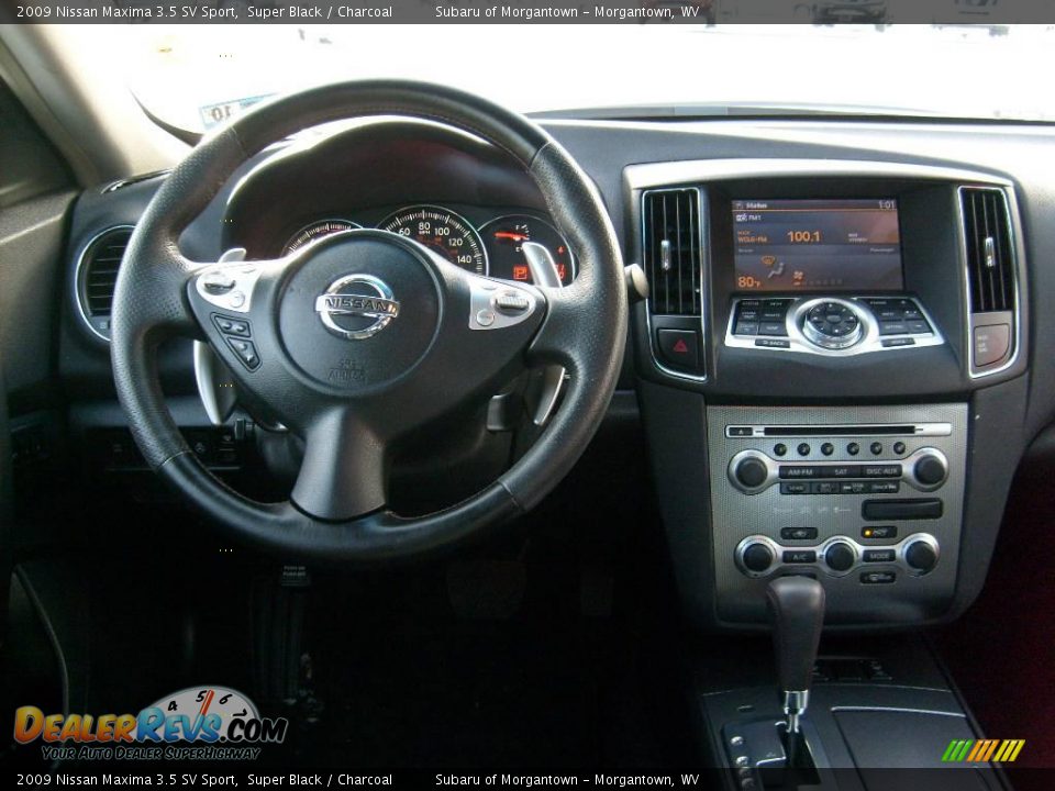 2009 Nissan Maxima 3.5 SV Sport Super Black / Charcoal Photo #14
