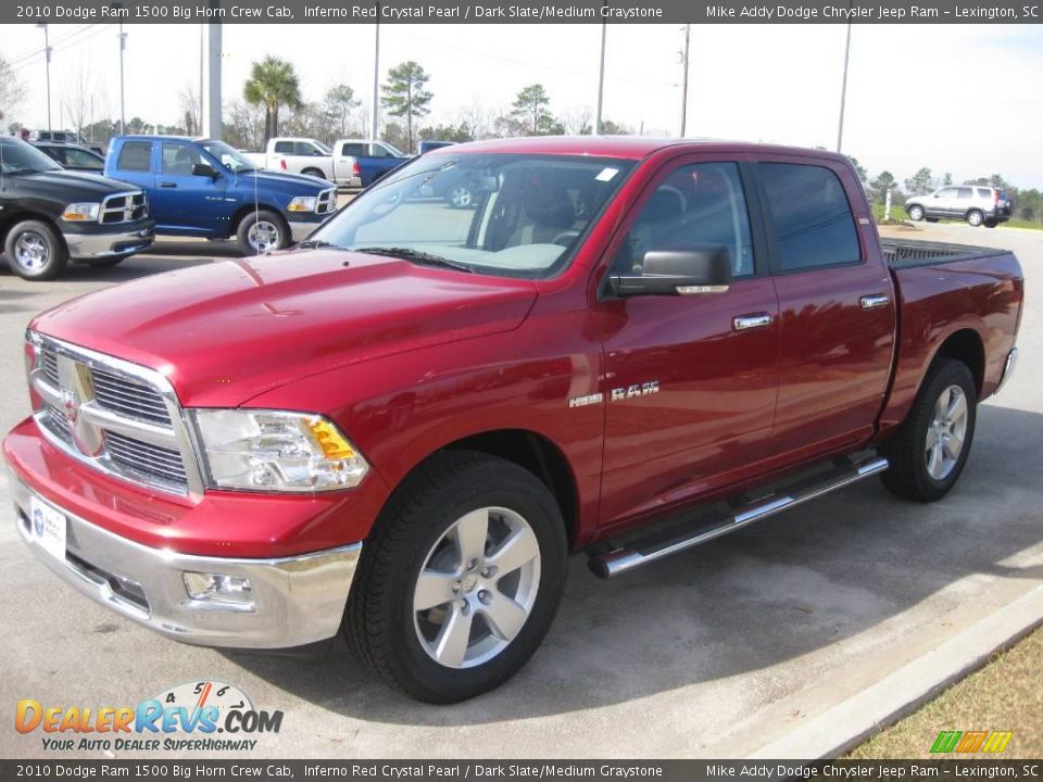 2010 Dodge Ram 1500 Big Horn Crew Cab Inferno Red Crystal Pearl / Dark Slate/Medium Graystone Photo #1
