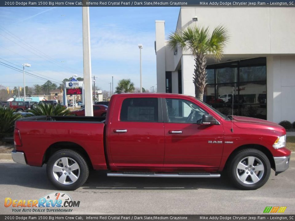 2010 Dodge Ram 1500 Big Horn Crew Cab Inferno Red Crystal Pearl / Dark Slate/Medium Graystone Photo #4