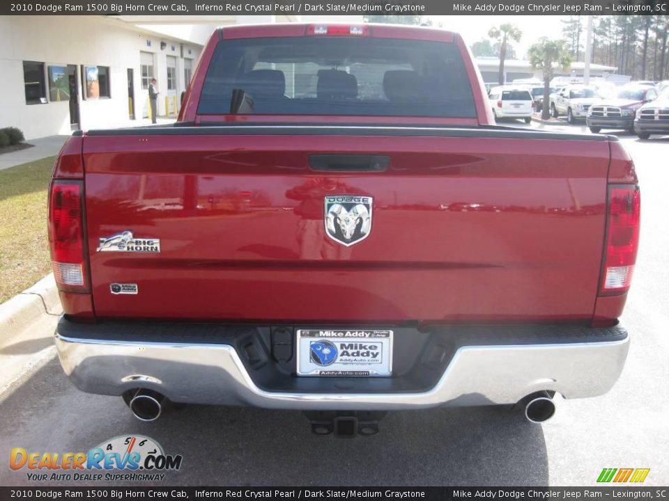 2010 Dodge Ram 1500 Big Horn Crew Cab Inferno Red Crystal Pearl / Dark Slate/Medium Graystone Photo #7