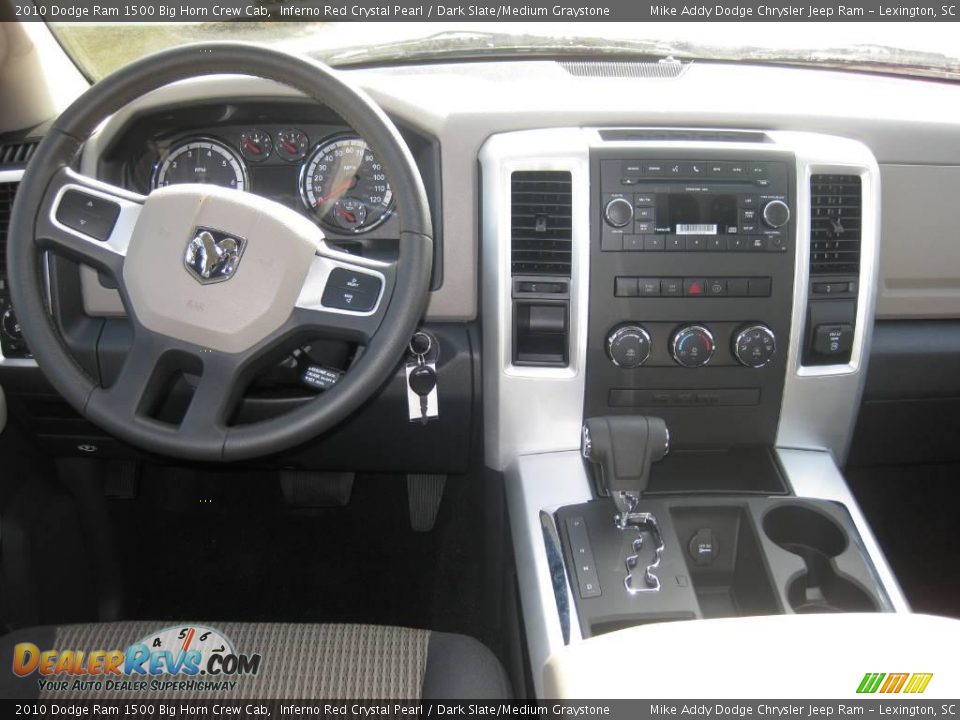 2010 Dodge Ram 1500 Big Horn Crew Cab Inferno Red Crystal Pearl / Dark Slate/Medium Graystone Photo #10