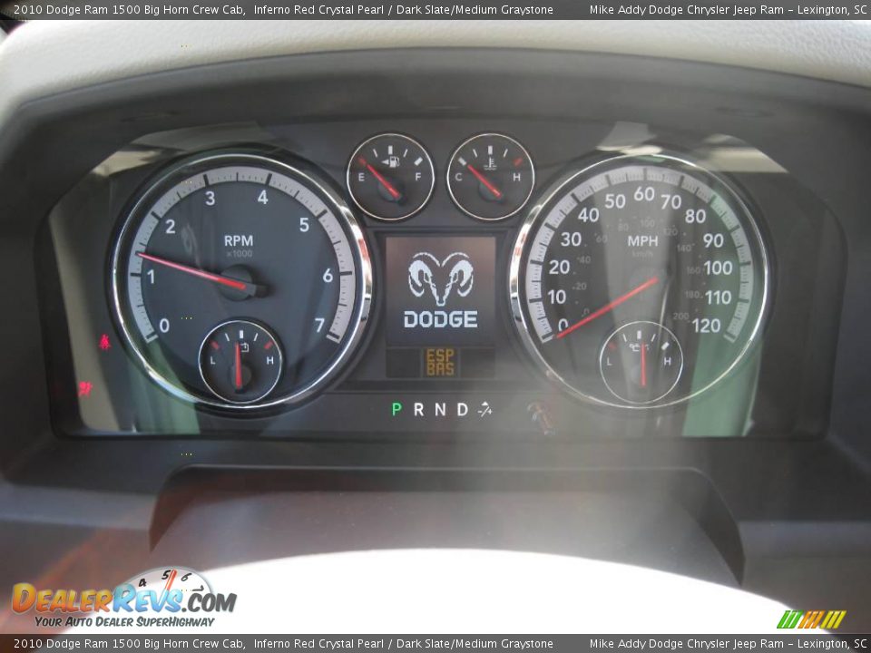 2010 Dodge Ram 1500 Big Horn Crew Cab Inferno Red Crystal Pearl / Dark Slate/Medium Graystone Photo #11