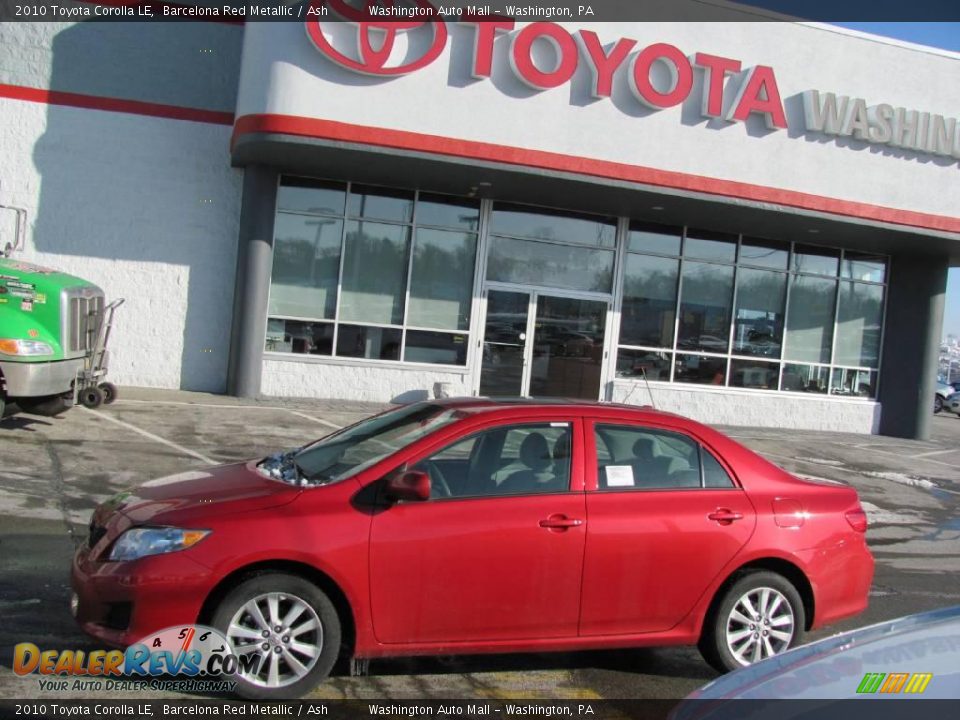 2010 Toyota Corolla LE Barcelona Red Metallic / Ash Photo #2