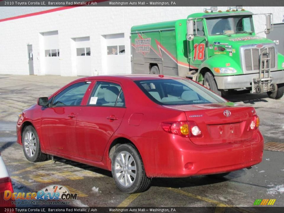2010 Toyota Corolla LE Barcelona Red Metallic / Ash Photo #3