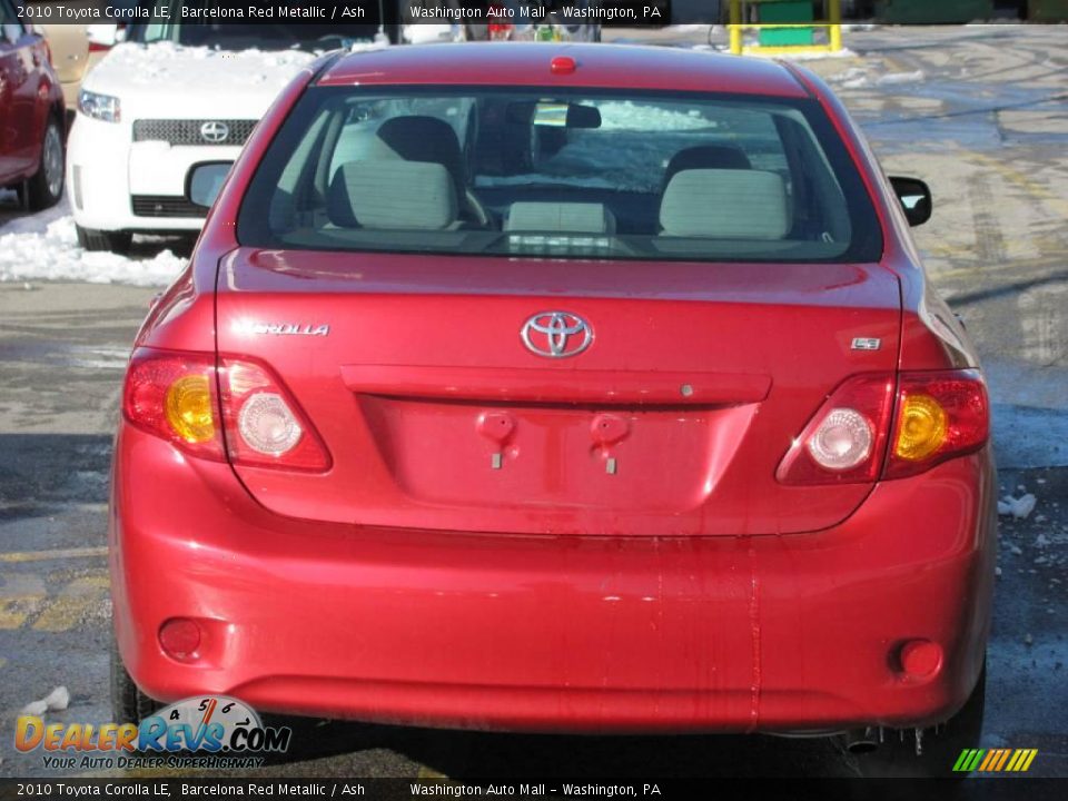 2010 Toyota Corolla LE Barcelona Red Metallic / Ash Photo #4
