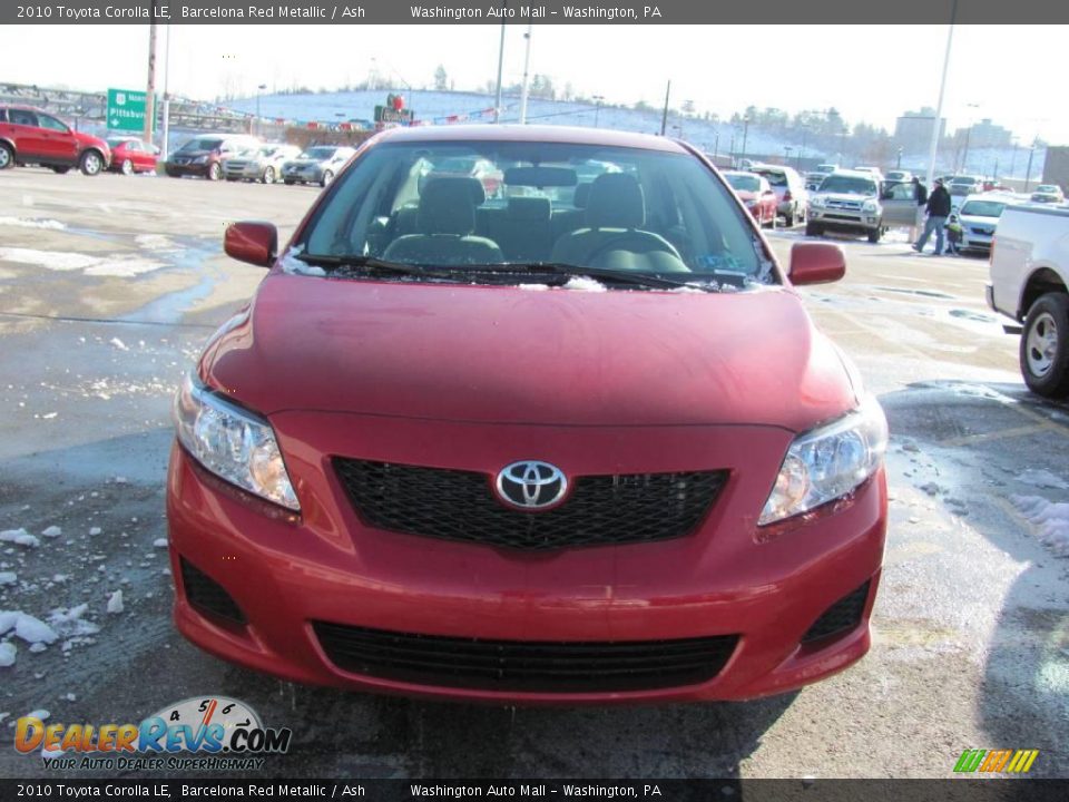 2010 Toyota Corolla LE Barcelona Red Metallic / Ash Photo #7