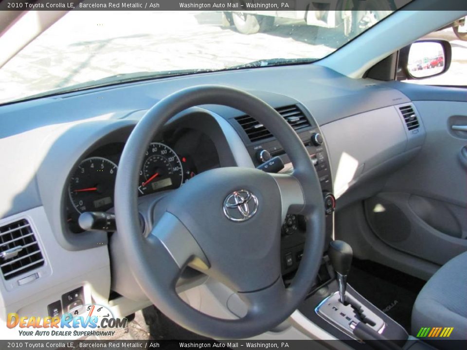 2010 Toyota Corolla LE Barcelona Red Metallic / Ash Photo #10