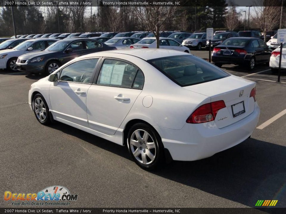 2007 Honda Civic LX Sedan Taffeta White / Ivory Photo #2