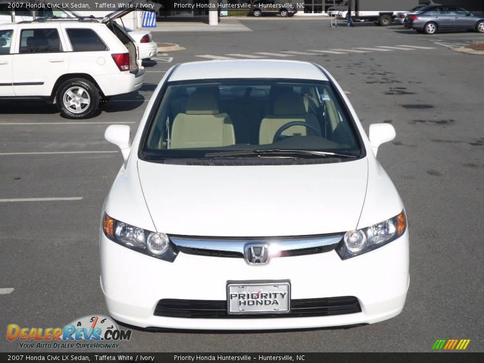 2007 Honda Civic LX Sedan Taffeta White / Ivory Photo #6