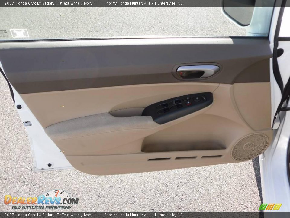 2007 Honda Civic LX Sedan Taffeta White / Ivory Photo #7