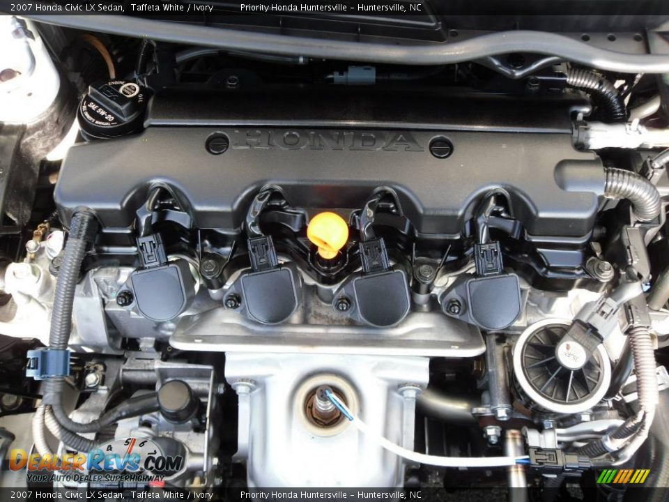 2007 Honda Civic LX Sedan Taffeta White / Ivory Photo #20