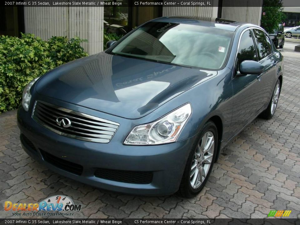 2007 Infiniti G 35 Sedan Lakeshore Slate Metallic / Wheat Beige Photo #1