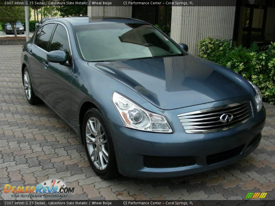 2007 Infiniti G 35 Sedan Lakeshore Slate Metallic / Wheat Beige Photo #4