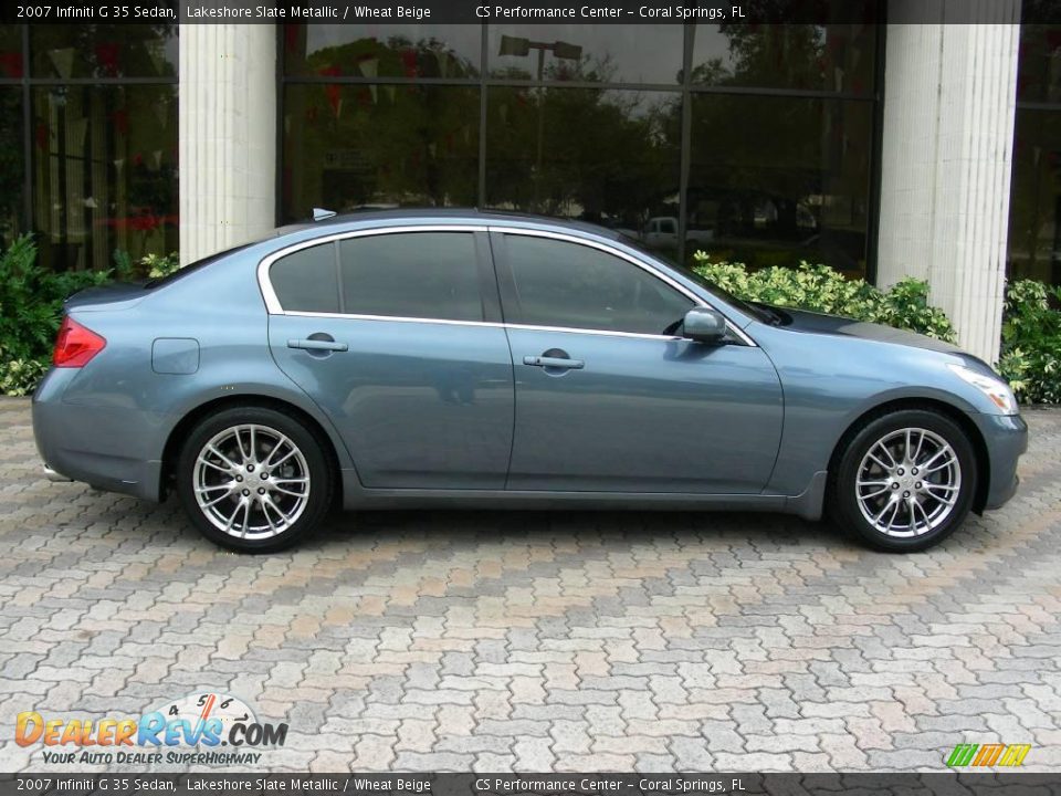 2007 Infiniti G 35 Sedan Lakeshore Slate Metallic / Wheat Beige Photo #5