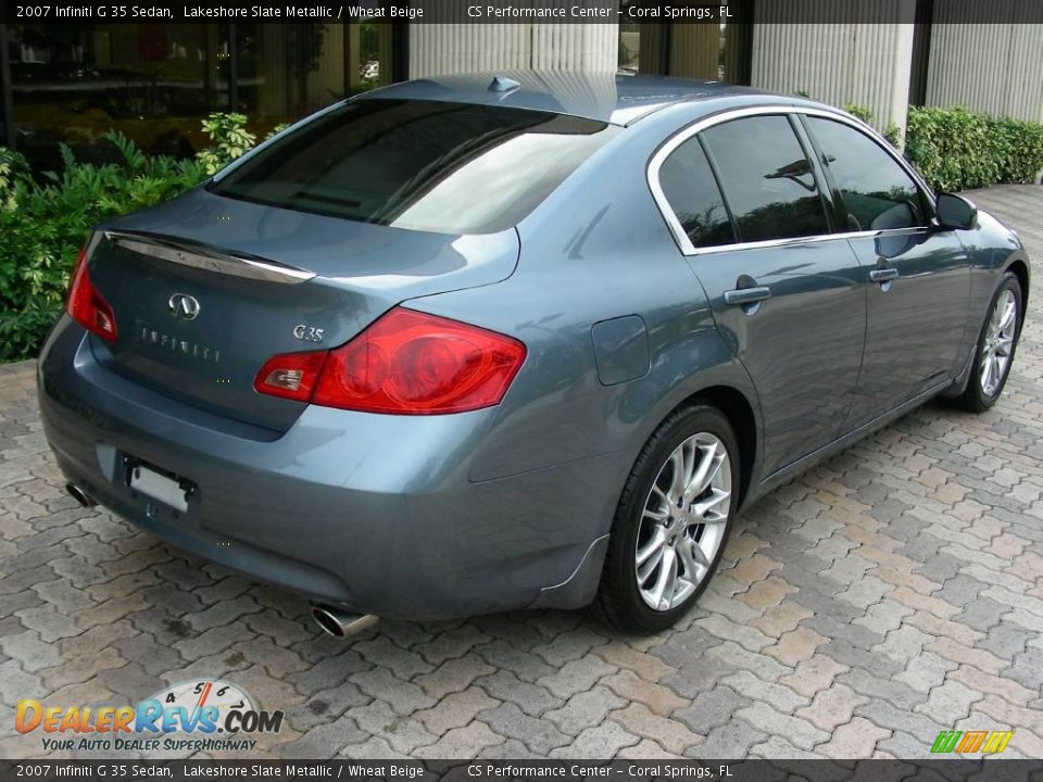 2007 Infiniti G 35 Sedan Lakeshore Slate Metallic / Wheat Beige Photo #6