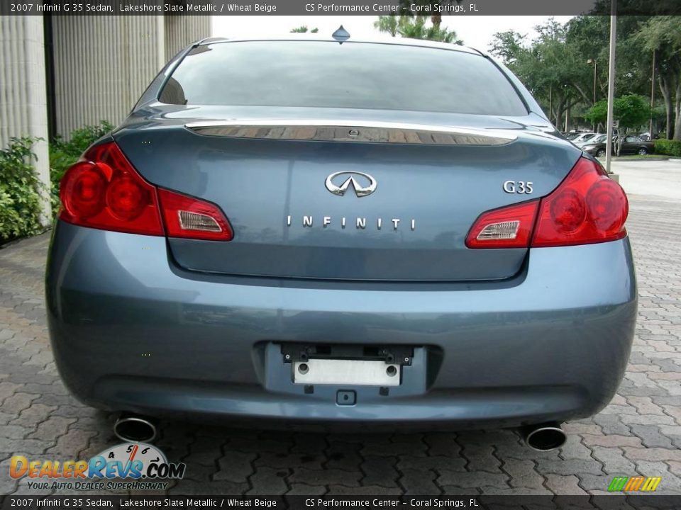 2007 Infiniti G 35 Sedan Lakeshore Slate Metallic / Wheat Beige Photo #8