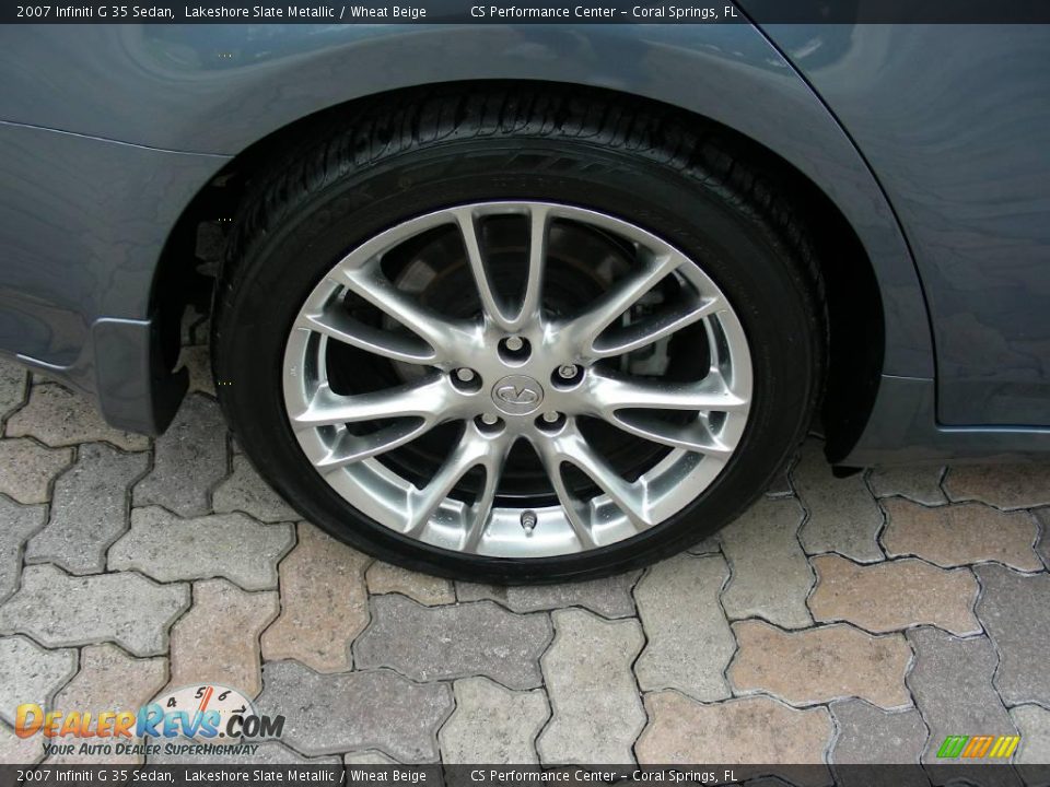 2007 Infiniti G 35 Sedan Lakeshore Slate Metallic / Wheat Beige Photo #13