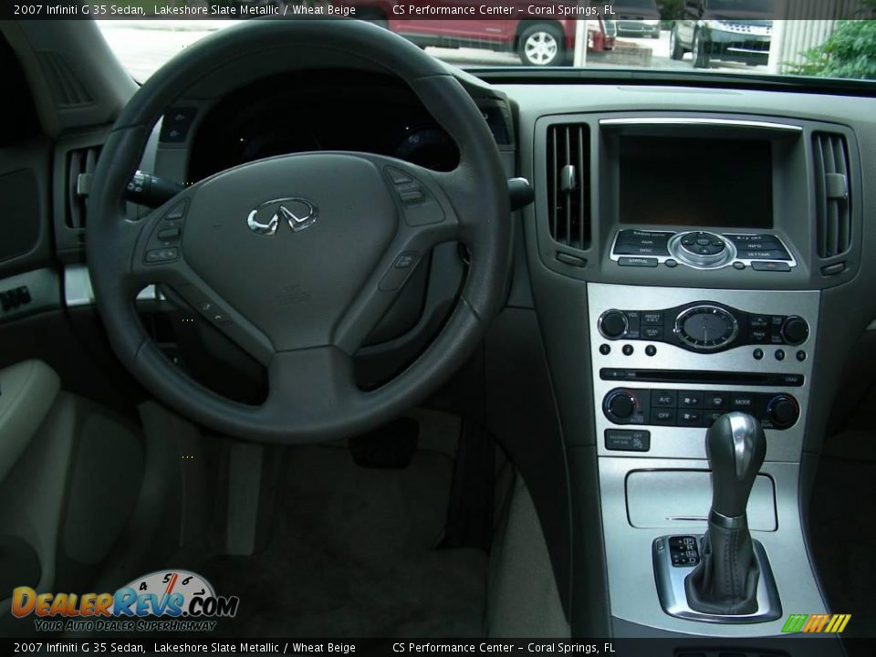 2007 Infiniti G 35 Sedan Lakeshore Slate Metallic / Wheat Beige Photo #14