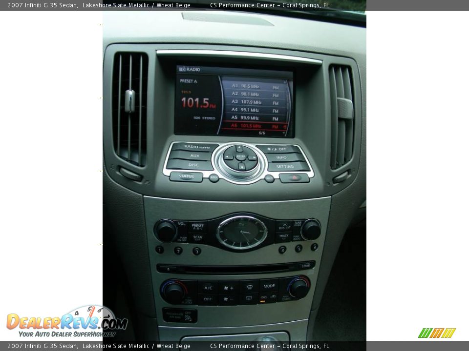2007 Infiniti G 35 Sedan Lakeshore Slate Metallic / Wheat Beige Photo #15