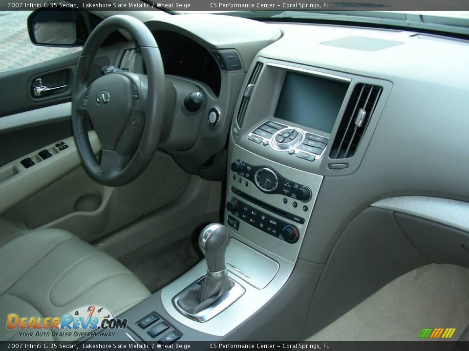 2007 Infiniti G 35 Sedan Lakeshore Slate Metallic / Wheat Beige Photo #17