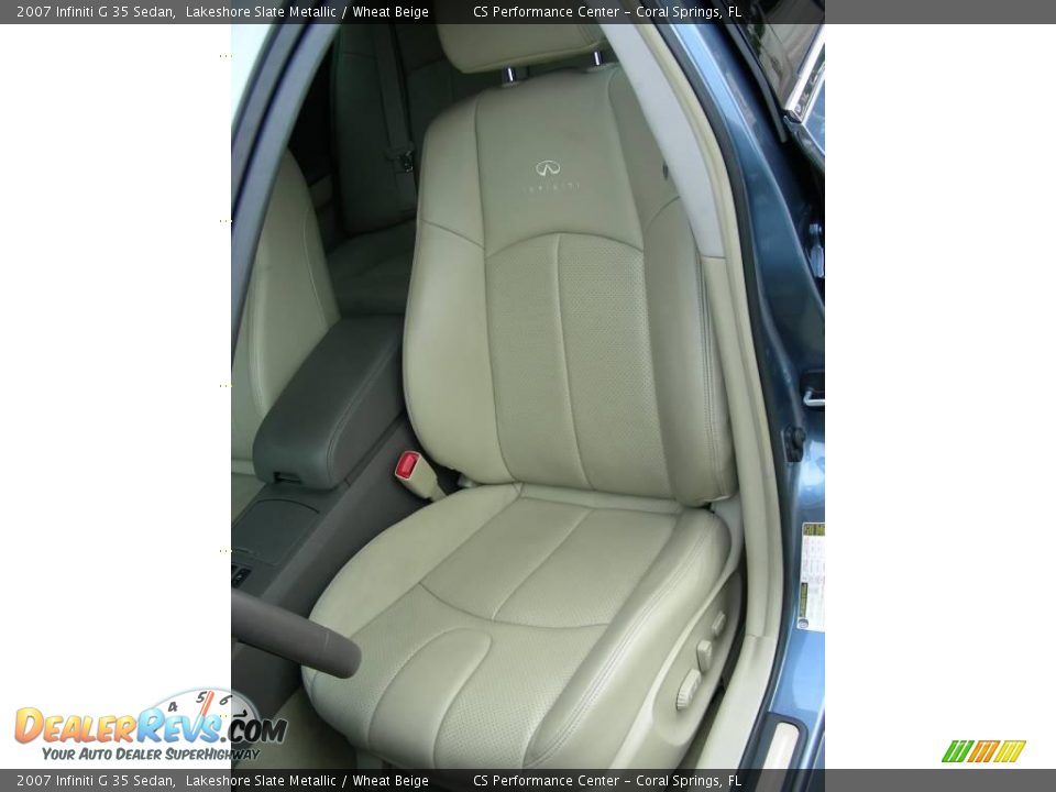 2007 Infiniti G 35 Sedan Lakeshore Slate Metallic / Wheat Beige Photo #18