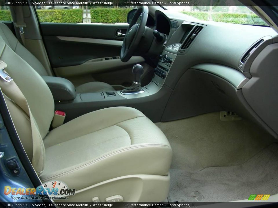 2007 Infiniti G 35 Sedan Lakeshore Slate Metallic / Wheat Beige Photo #19
