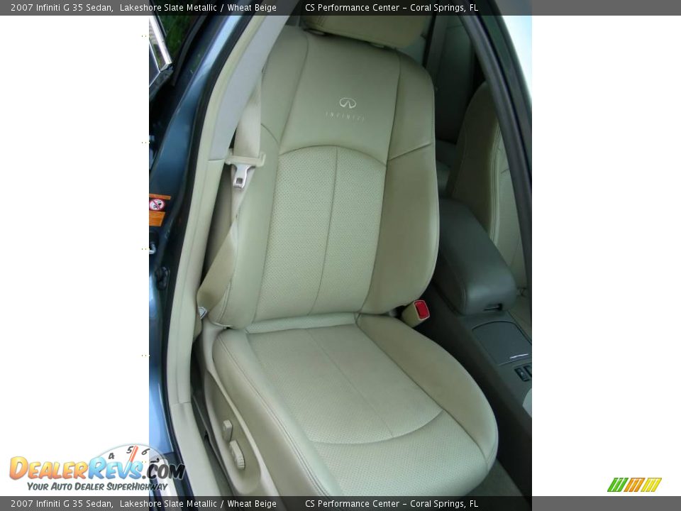 2007 Infiniti G 35 Sedan Lakeshore Slate Metallic / Wheat Beige Photo #20