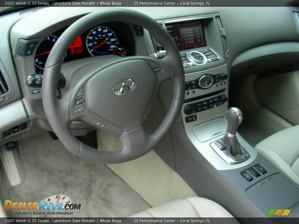 2007 Infiniti G 35 Sedan Lakeshore Slate Metallic / Wheat Beige Photo #23