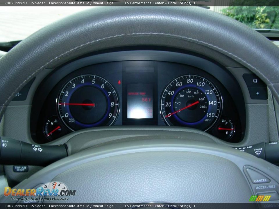 2007 Infiniti G 35 Sedan Lakeshore Slate Metallic / Wheat Beige Photo #26