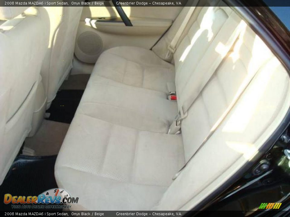 2008 Mazda MAZDA6 i Sport Sedan Onyx Black / Beige Photo #8