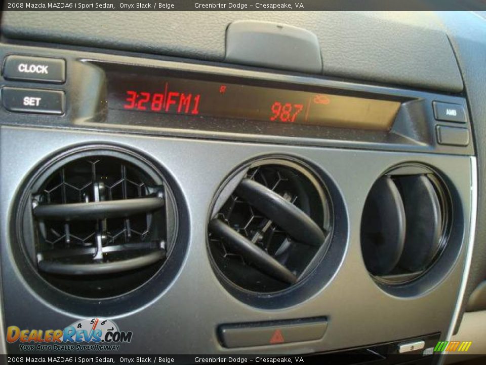 2008 Mazda MAZDA6 i Sport Sedan Onyx Black / Beige Photo #11