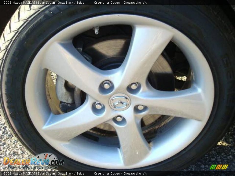 2008 Mazda MAZDA6 i Sport Sedan Onyx Black / Beige Photo #19