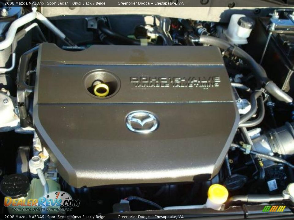 2008 Mazda MAZDA6 i Sport Sedan Onyx Black / Beige Photo #21