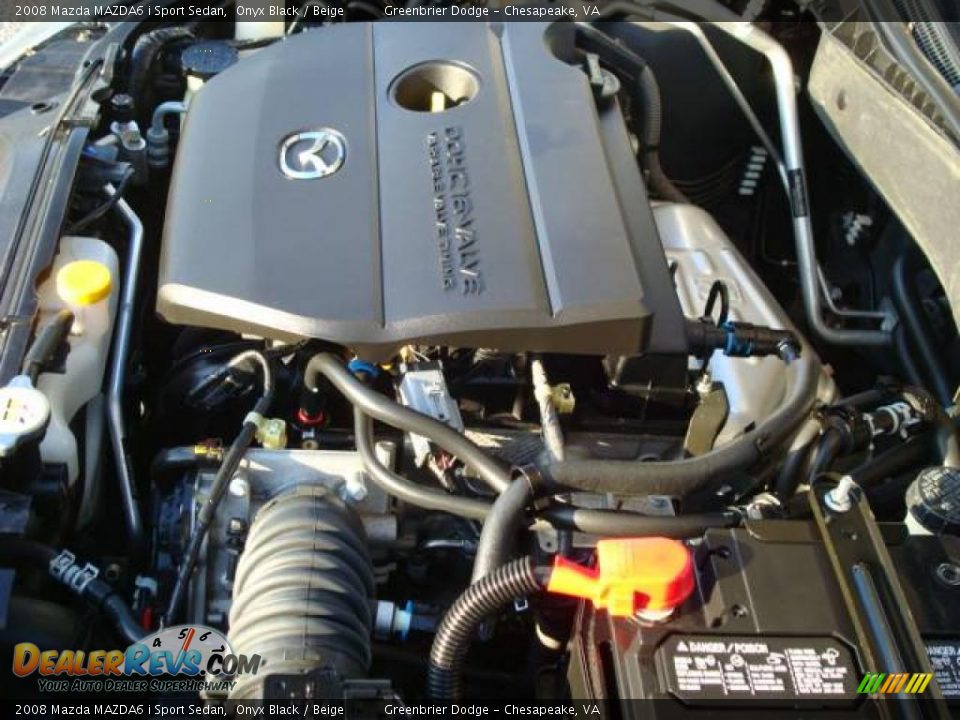 2008 Mazda MAZDA6 i Sport Sedan Onyx Black / Beige Photo #22