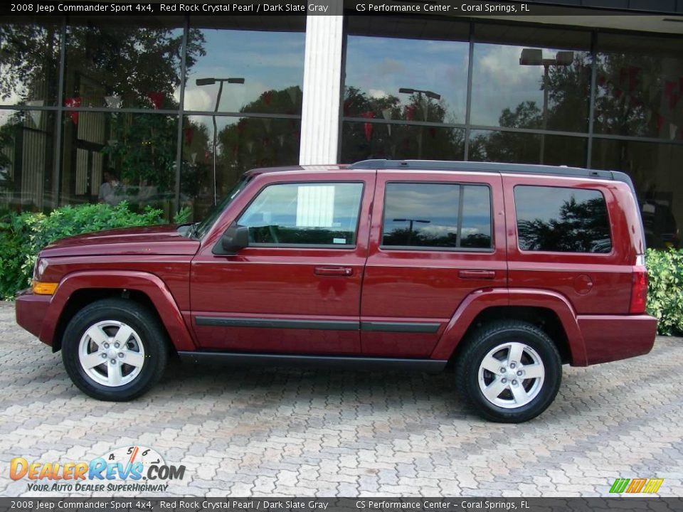 2008 Jeep Commander Sport 4x4 Red Rock Crystal Pearl / Dark Slate Gray Photo #1