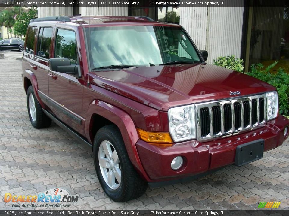 2008 Jeep Commander Sport 4x4 Red Rock Crystal Pearl / Dark Slate Gray Photo #4