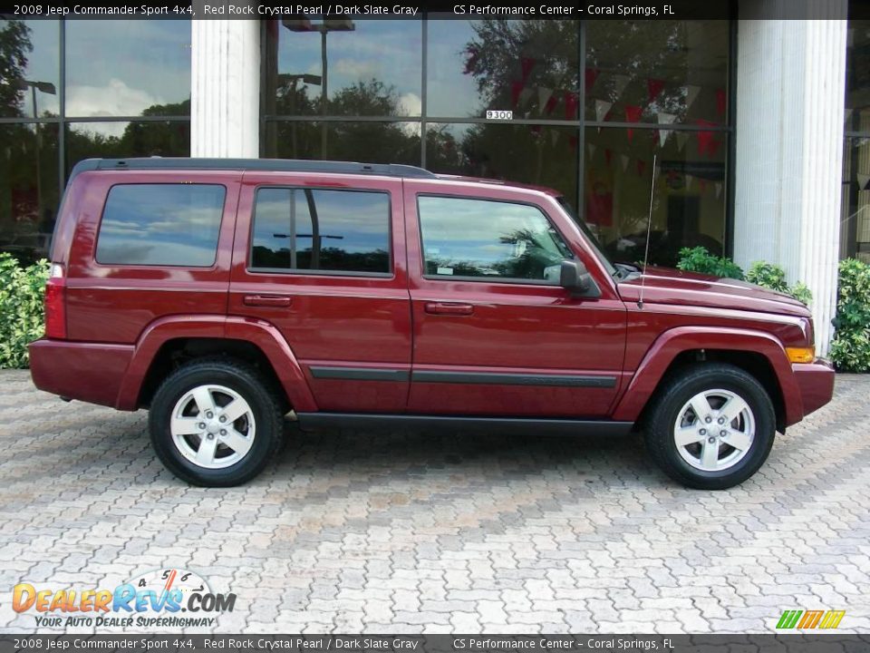 2008 Jeep Commander Sport 4x4 Red Rock Crystal Pearl / Dark Slate Gray Photo #5