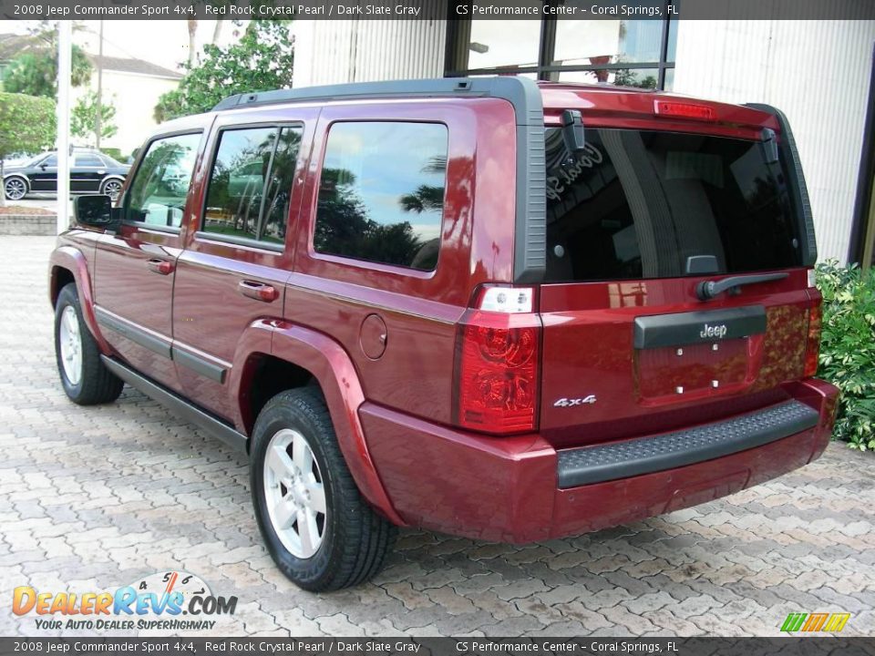 2008 Jeep Commander Sport 4x4 Red Rock Crystal Pearl / Dark Slate Gray Photo #6